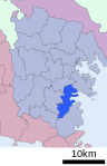 Location of Isogo ward Yokohama city Kanagawa prefecture Japan